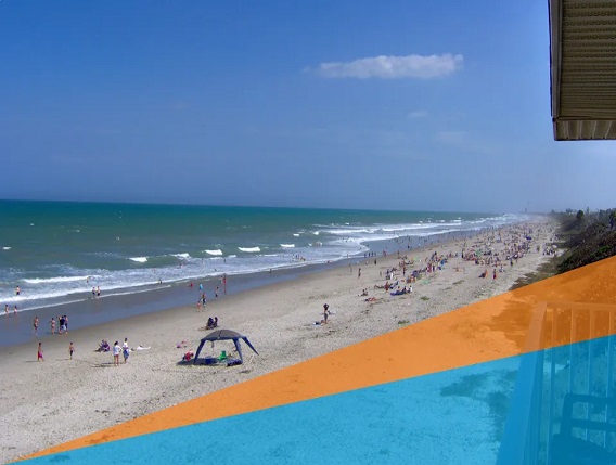 A beach near ELS Melbourne in Florida, USA on the campus of the Florida Institute of Technology.