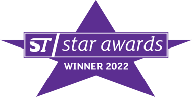 StudyTravel Star Awards logo representing ELS Language Centers' win as the Best Chain School of 2022