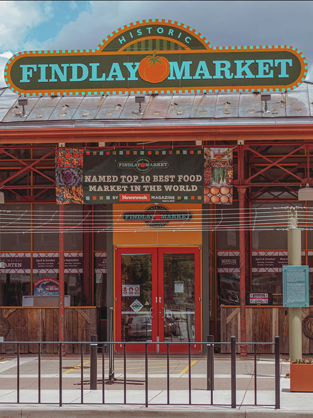 The entrance to Findlay Market in Cincinnati, Ohio, USA, near ELS Language Centers.