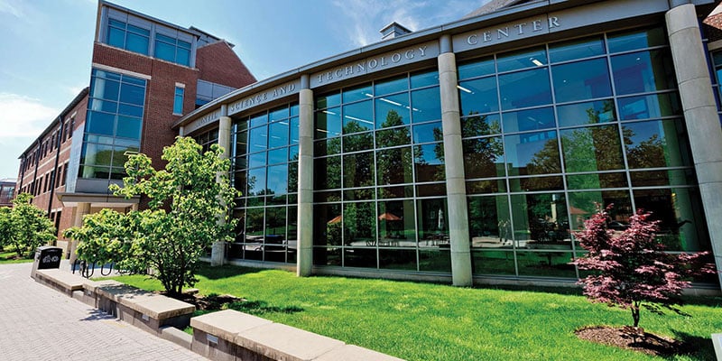 An exterior view of McNeil Science and Technology Center at Saint Joseph's University, the host institution for ELS Language Centers in Philadelphia, Pennsylvania, USA.